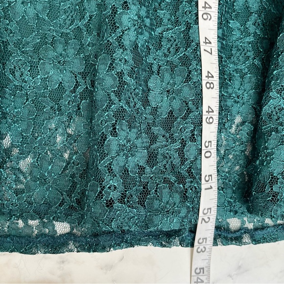 Vintage All That Jazz 80s 90s Emerald Green Full Lace Grunge Goth Gypsy Dress - Picture 11 of 13